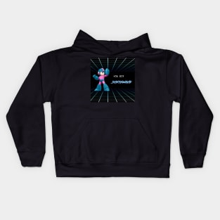 Megaman Synthwave get Kids Hoodie